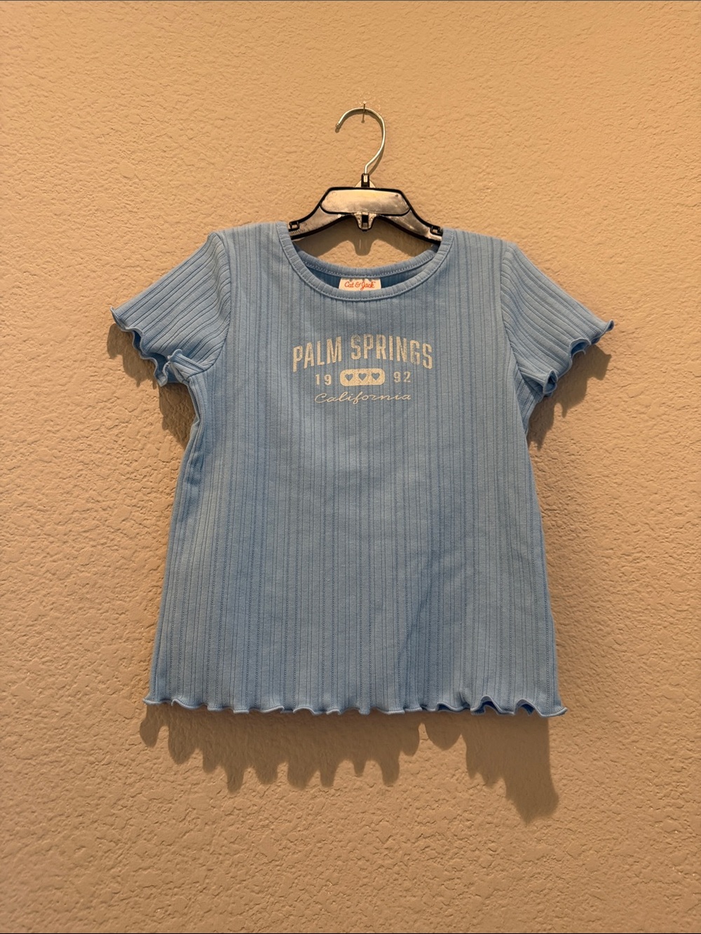 Cat & Jack Light Blue 'Palm Springs' Ribbed Tee